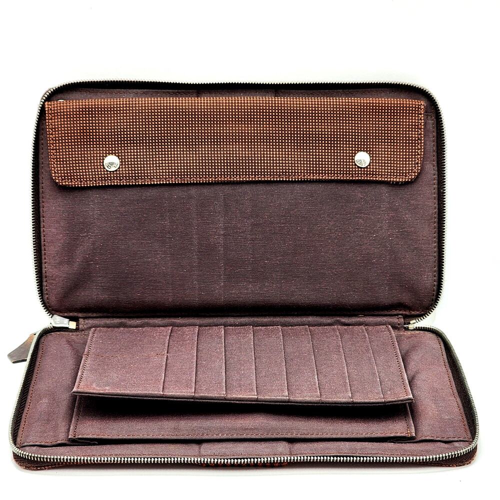 Hermes Round Zipper Long Wallet Yale Line Perth Gm Dark - Picture 15 of 16